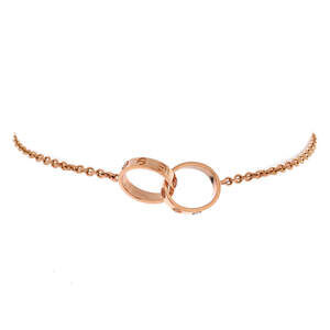 Cartier Love Interlocking Bracelet 18K Rose Gold